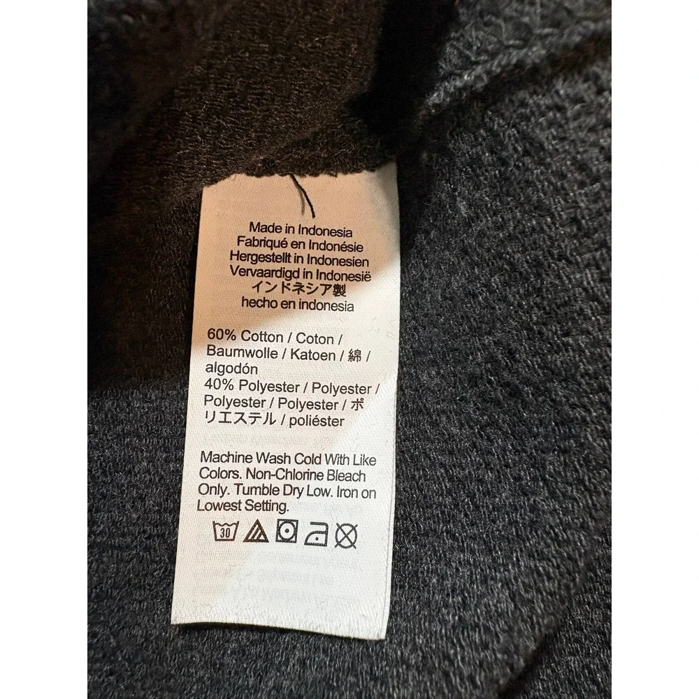 J. Crew Knit Shirt Jacket L Charcoal Grey Cotton Blend Button Front Shacket